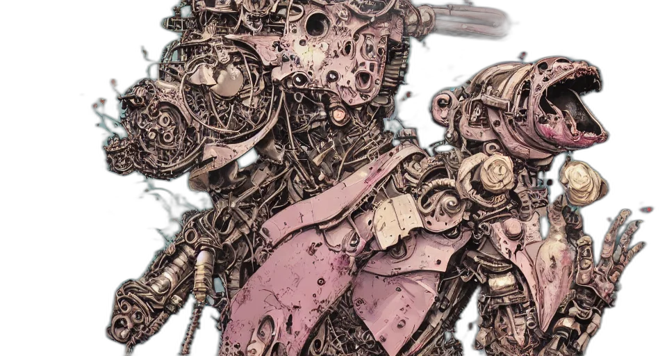 robot, weapon, concept art, cyberpunk transparent PNG cut-out