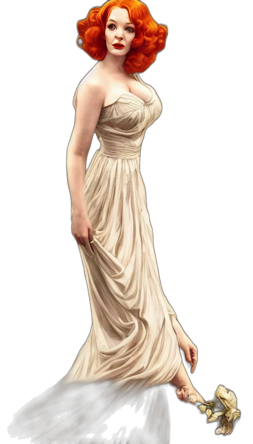 dress, jewelry, photorealistic, 3d render transparent PNG cut-out