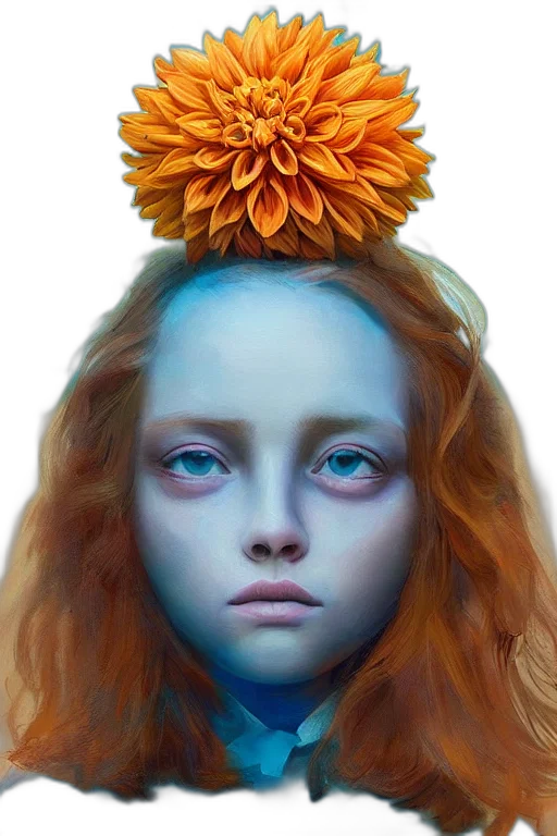 crown, face, flower, hair transparent PNG cut-out