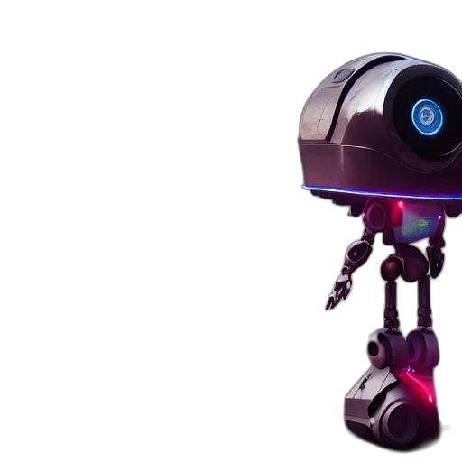 robot, 3d render, concept art, cyberpunk transparent PNG cut-out