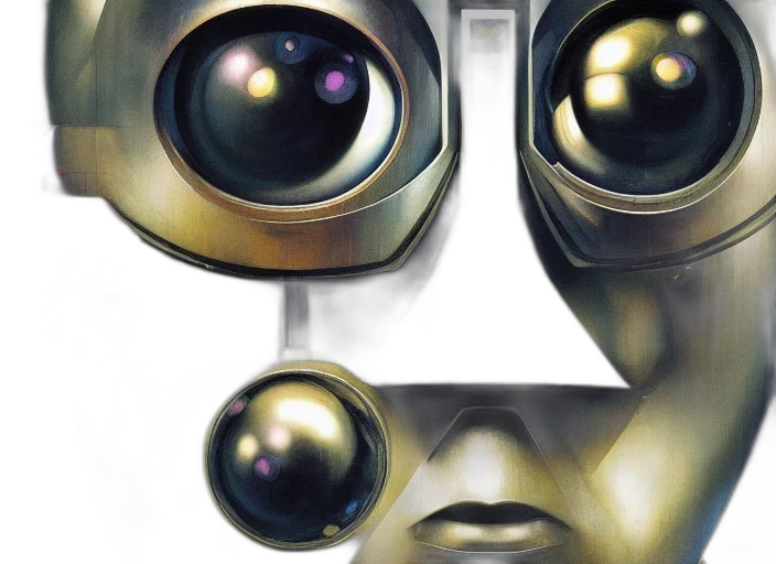 robot, mask, face, concept art transparent PNG cut-out