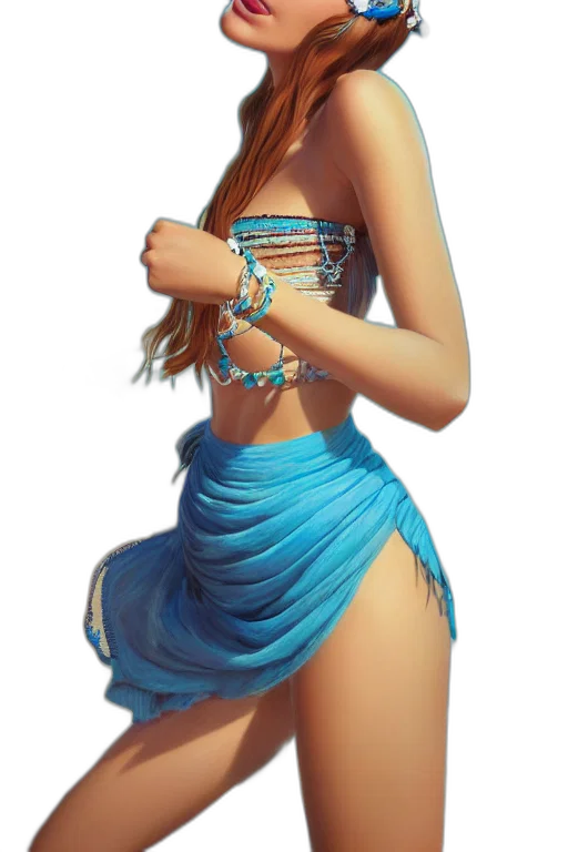 dress, jewelry, fantasy art, photorealistic transparent PNG cut-out
