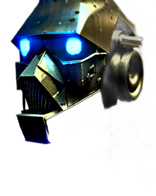 robot, mask, weapon, staff transparent PNG cut-out