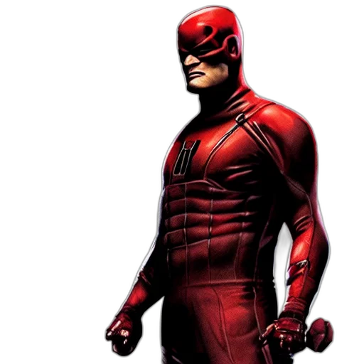 comic book art, concept art, red, daredevil transparent PNG cut-out