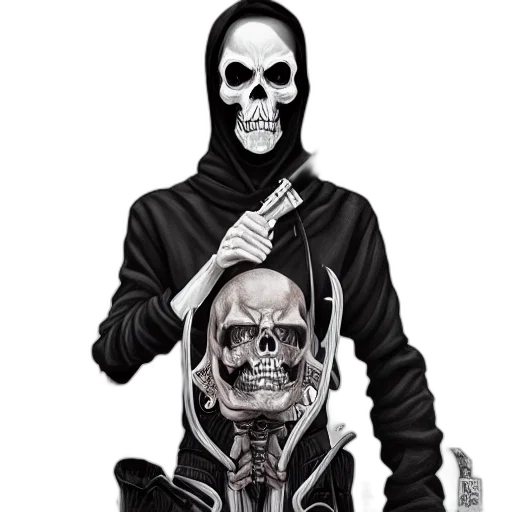 jacket, mask, weapon, sword transparent PNG cut-out
