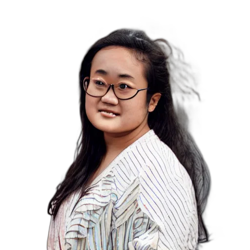 face, hair, staff, jacket transparent PNG cut-out