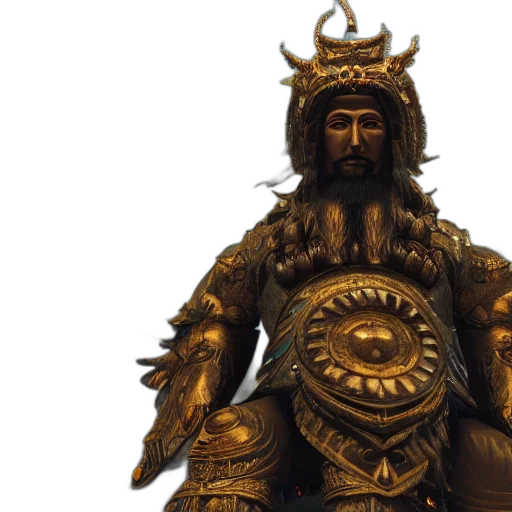 sword, crown, 3d render, concept art transparent PNG cut-out