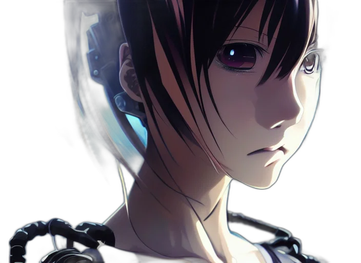 robot, face, mask, cyberpunk transparent PNG cut-out
