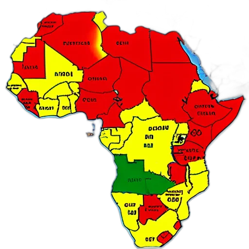 africa, county, hdi transparent PNG cut-out