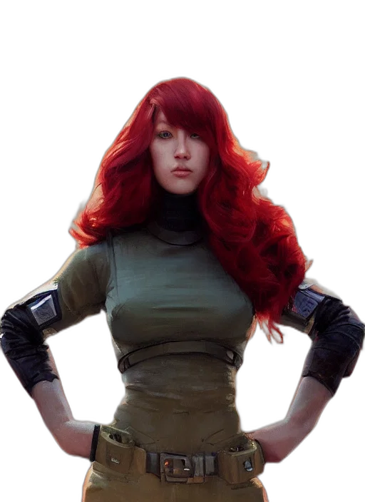 hair, concept art, fantasy art, comic book art transparent PNG cut-out