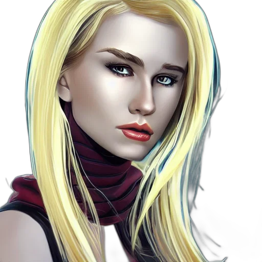 face, comic book art, fantasy art, photorealistic transparent PNG cut-out