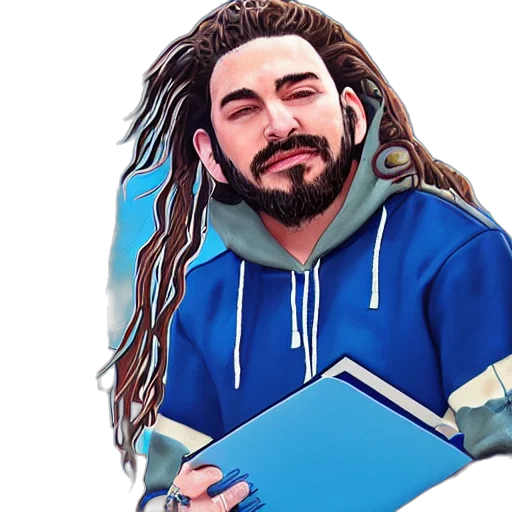 jacket, hair, face, cartoon transparent PNG cut-out