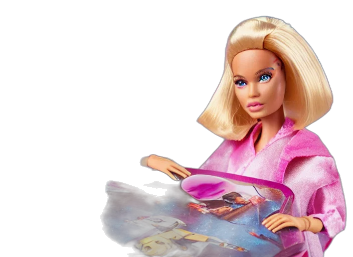 3d render, star, wars, barbie transparent PNG cut-out