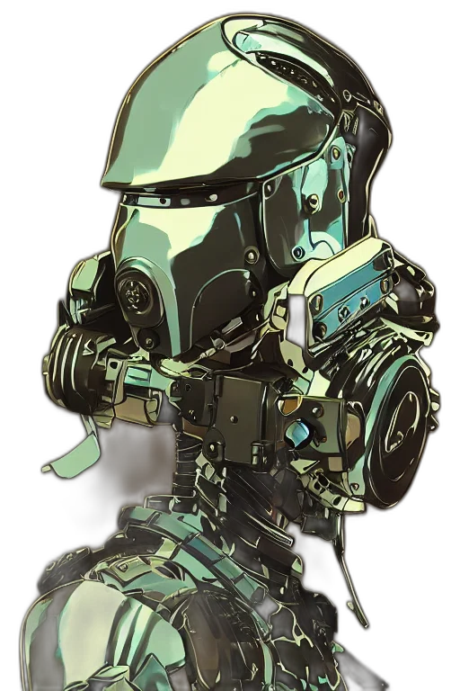 robot, weapon, concept art, cyberpunk transparent PNG cut-out