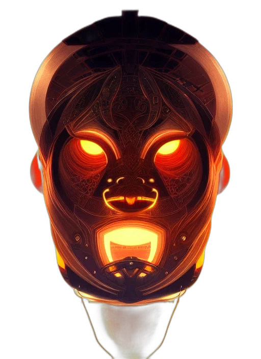 mask, face, creature, robot transparent PNG cut-out