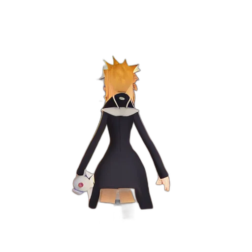 mask, dress, staff, creature transparent PNG cut-out