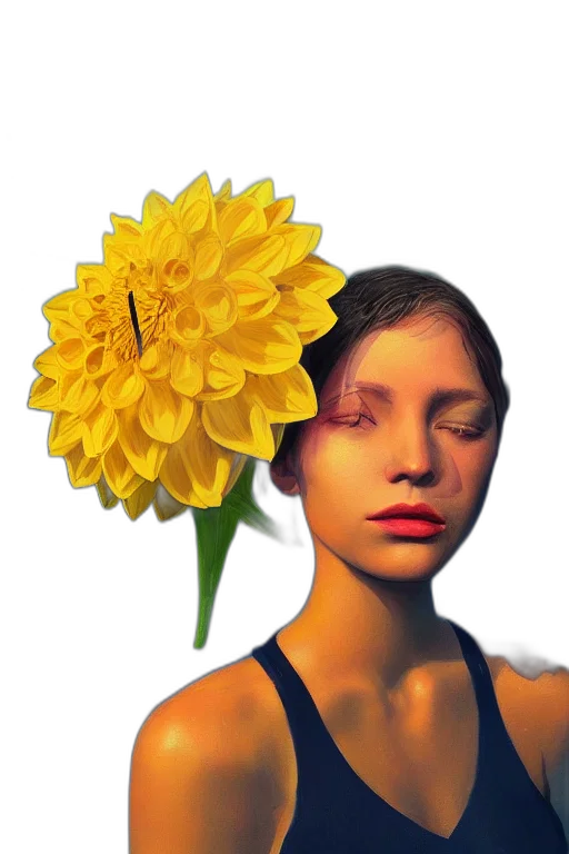 flower, face, mask, crown transparent PNG cut-out