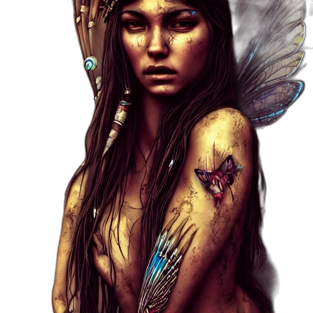 jewelry, face, fantasy art, concept art transparent PNG cut-out