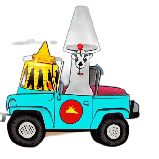 hat, staff, car, concept art transparent PNG cut-out