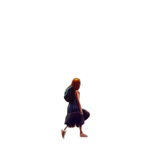 dress, creature, umbrella, hair transparent PNG cut-out