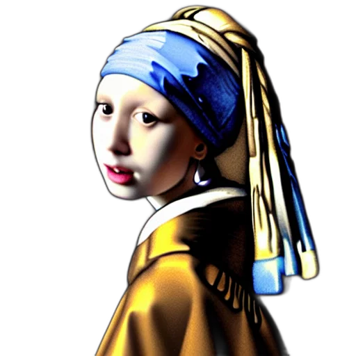 face, jewelry, photorealistic, oil painting transparent PNG cut-out