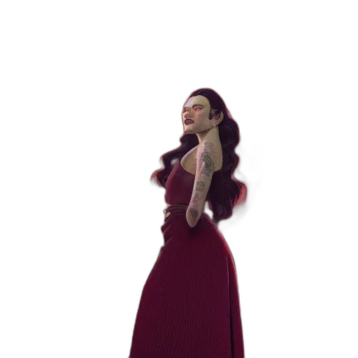 dress, crown, 3d render, photorealistic transparent PNG cut-out