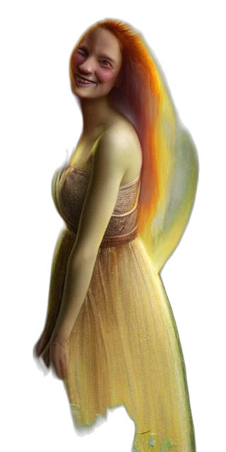 dress, hair, dragon, mask transparent PNG cut-out