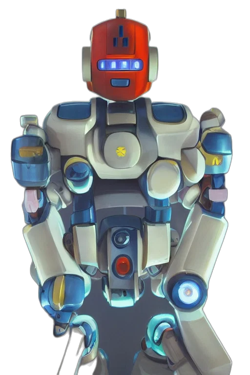 robot, weapon, concept art, 3d render transparent PNG cut-out