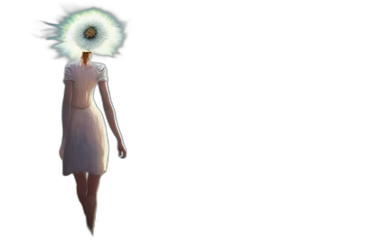 dress, staff, creature, mask transparent PNG cut-out