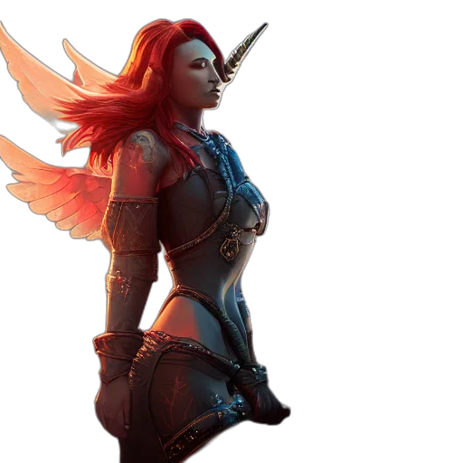 concept art, fantasy art, comic book art, 3d render transparent PNG cut-out