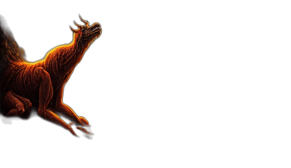 dragon, creature, animal, staff transparent PNG cut-out