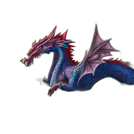 dragon, animal, creature, staff transparent PNG cut-out