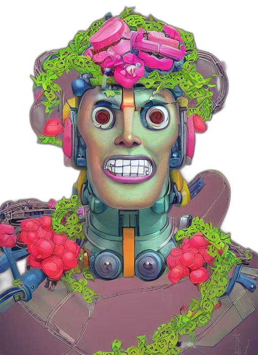 robot, face, mask, crown transparent PNG cut-out