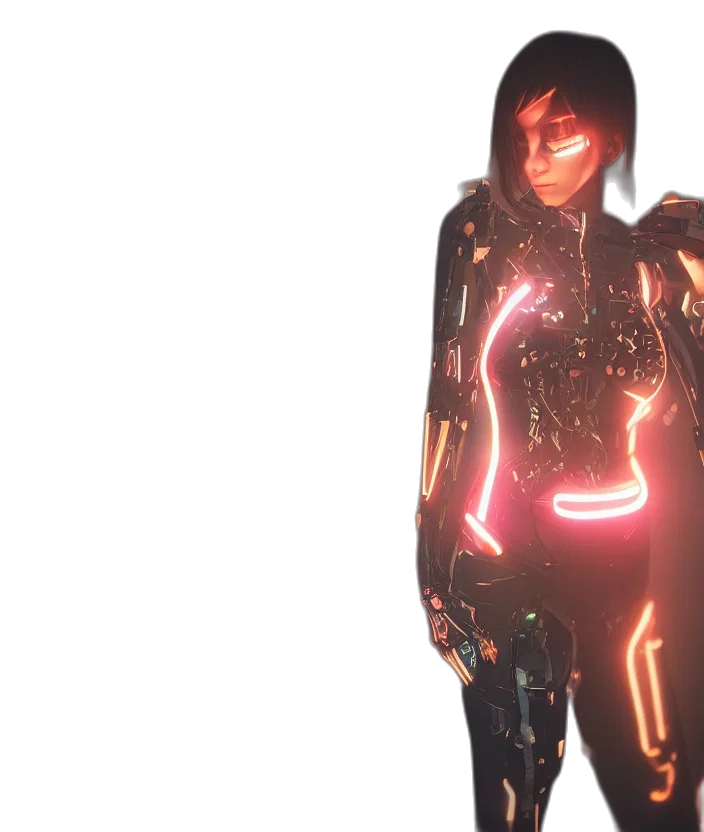 jacket, dress, robot, 3d render transparent PNG cut-out