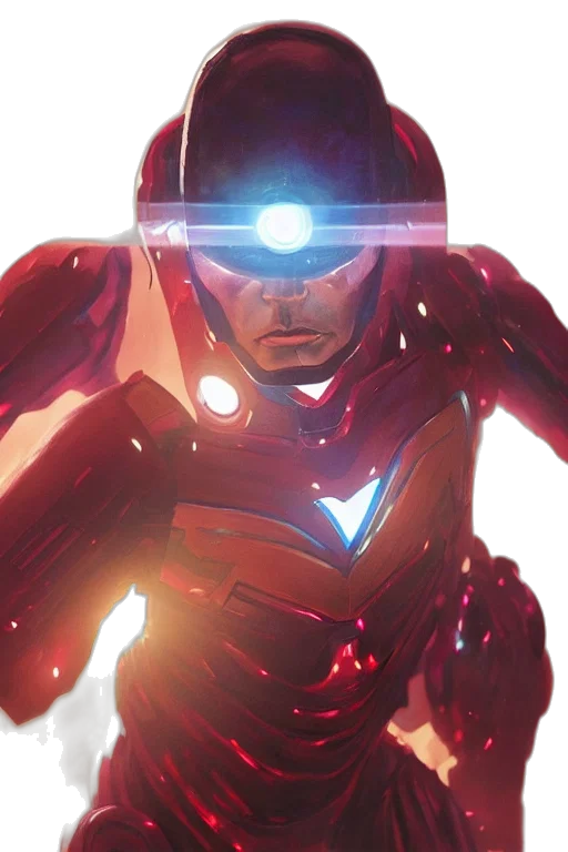 robot, comic book art, concept art, 3d render transparent PNG cut-out