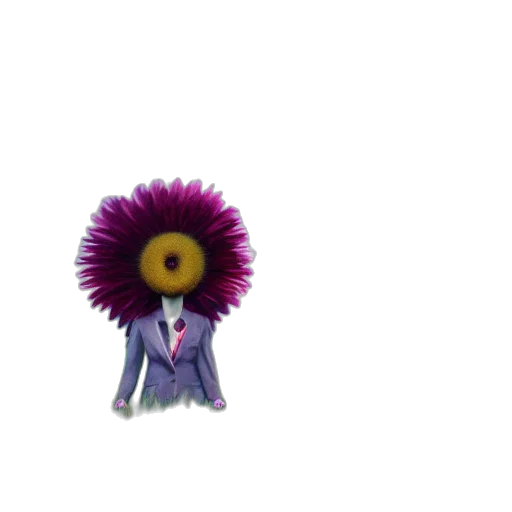 flower, staff, crown, robot transparent PNG cut-out