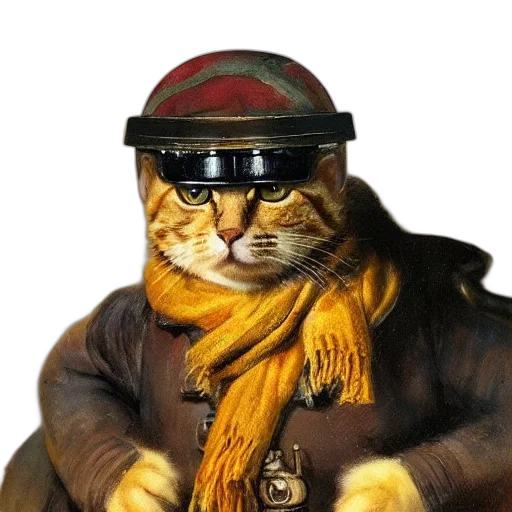 animal, jacket, hat, staff transparent PNG cut-out