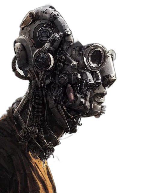 robot, mask, face, creature transparent PNG cut-out