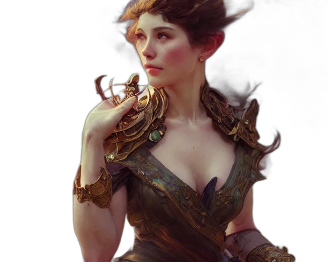 dress, crown, dragon, fantasy art transparent PNG cut-out