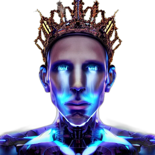 crown, robot, face, mask transparent PNG cut-out