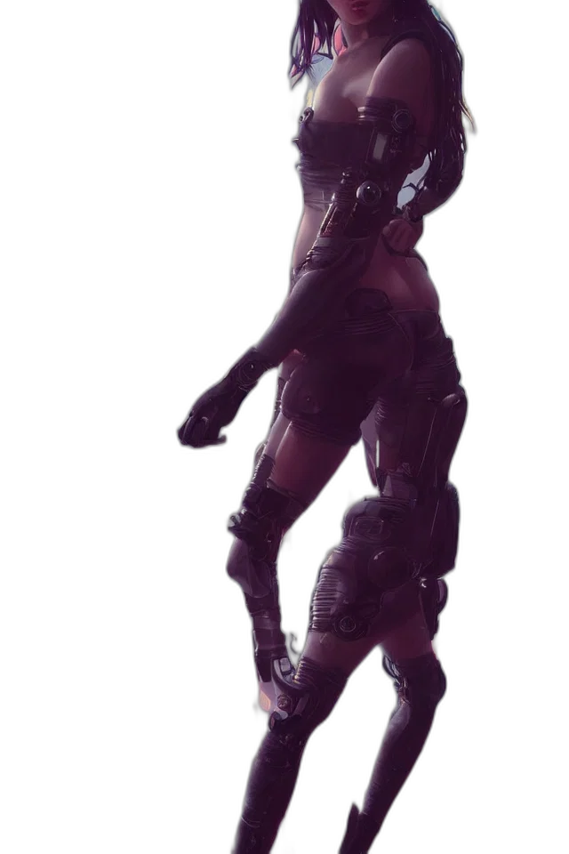 robot, creature, dress, weapon transparent PNG cut-out