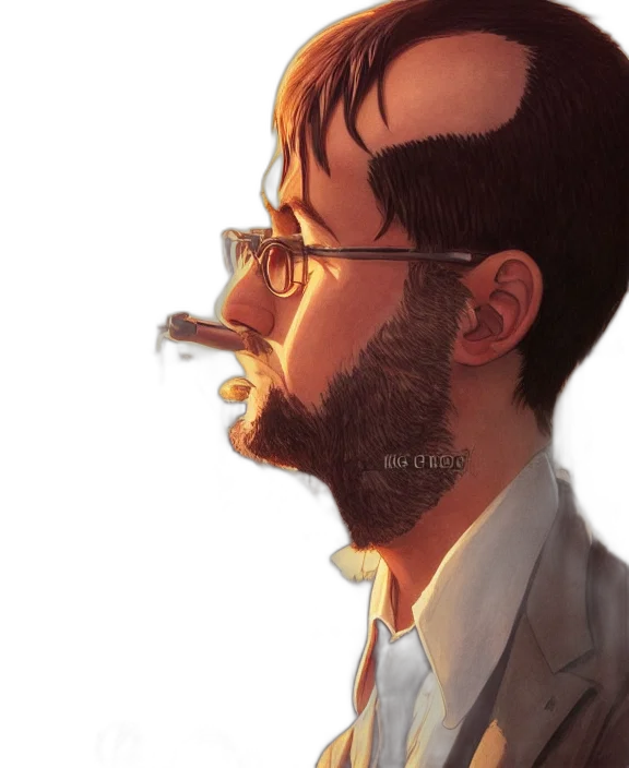 face, jacket, staff, robot transparent PNG cut-out