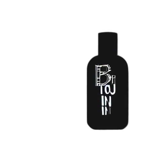 bottle, hair, 3d render, monochrome transparent PNG cut-out