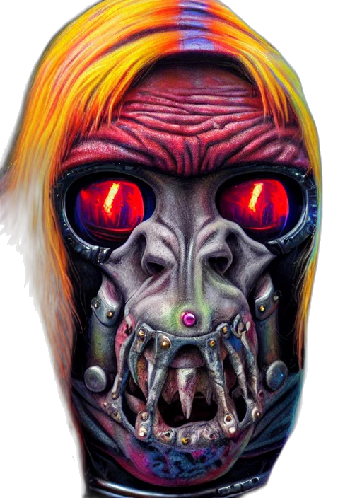 mask, face, creature, robot transparent PNG cut-out