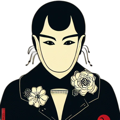 jacket, jewelry, flower, face transparent PNG cut-out