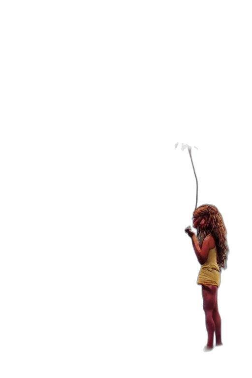 staff, hair, weapon, creature transparent PNG cut-out