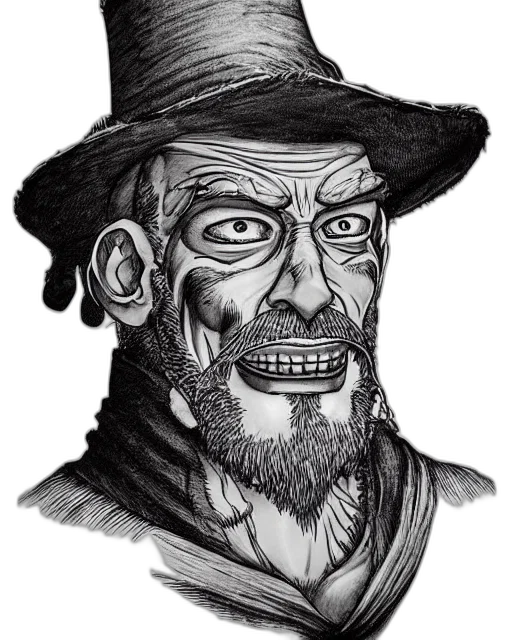 face, hat, staff, mask transparent PNG cut-out