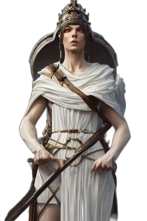 sword, dress, staff, face transparent PNG cut-out