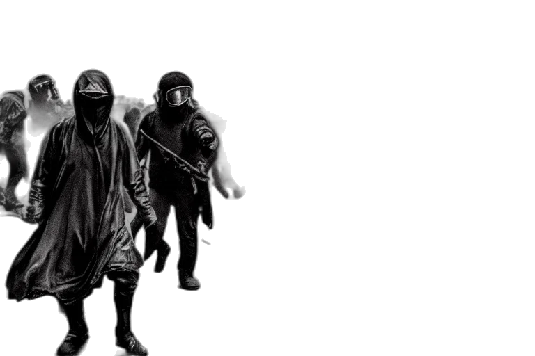 mask, jacket, concept art, photo transparent PNG cut-out