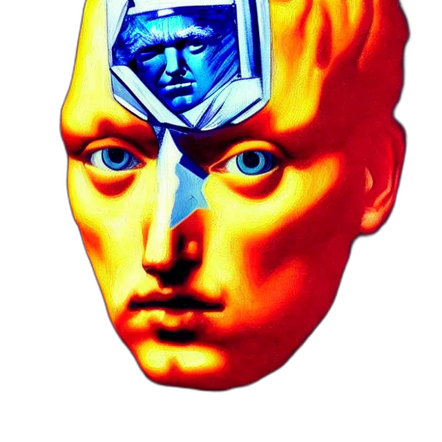 mask, face, crown, robot transparent PNG cut-out